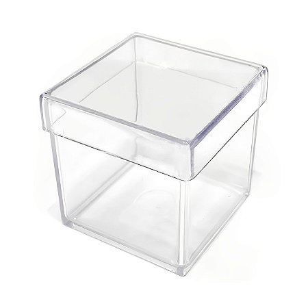 Caixa Acrílica Quadrada Transparente - 8cm - 1 unidade - Rizzo