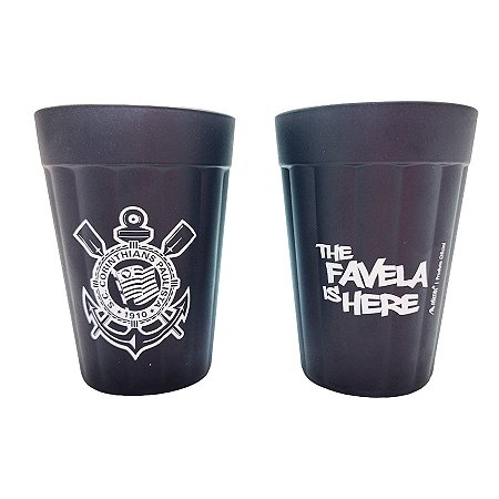 Copo Americano - Corinthians Preto Fosco - 190ml - 2 unidades - Allmix Presentes - Rizzo