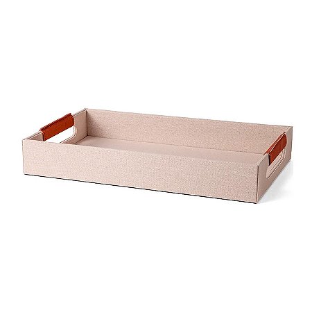 Bandeja de MDF com Revestimento em Linho - 34x20x5cm - 1 unidade - Rizzo