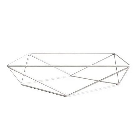 Base aramada triangular para bandeja - Branco - 17x28,5cm - 1 unidade - Rizzo