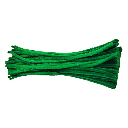 Haste de Chenille 30cm - Verde - 100 unidades - Rizzo
