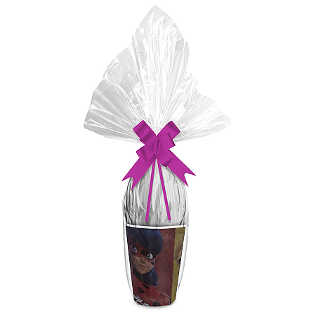 Kit Ovo no Copo Miraculous Cores (Copo + Saco Express + Papel Chumbo + Laço Fácil) - Páscoa Rizzo