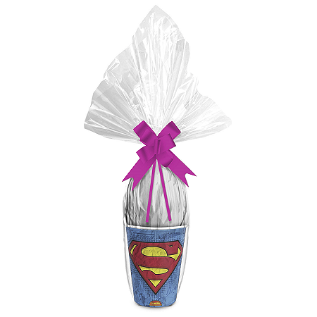 Kit Ovo no Copo Superman Cores (Copo + Saco Express + Papel Chumbo + Laço Fácil) - Páscoa Rizzo