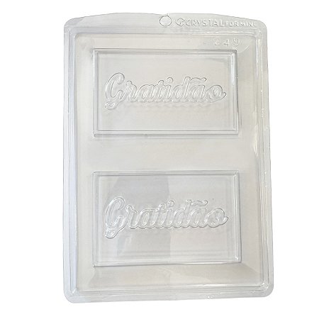 Forma de Acetato Gratidão - Ref.249 - 1 unidade - Crystal - Rizzo