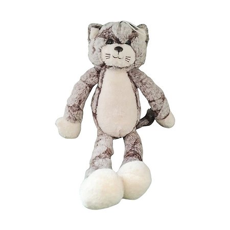 Gato De Pelúcia Marrom e Branco - 48cm - 1 unidade - Rizzo
