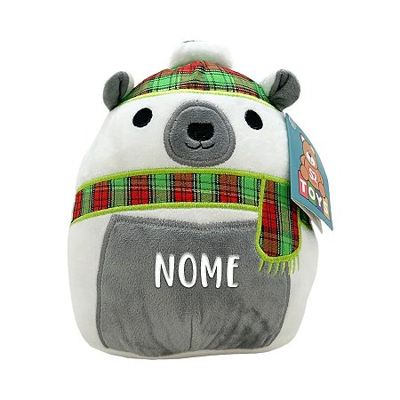 Urso Polar de Pelúcia Personalizado - 18cm - 1 unidade - Rizzo