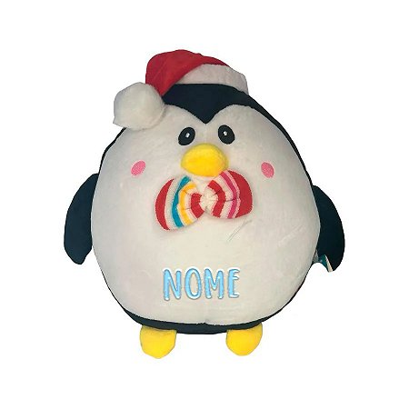 Pinguim com Gravata de Pelúcia Personalizado - 23cm - 1 unidade - Rizzo