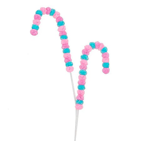 Pick 2 Canes Bengalinha Pelúcia - Candy Colors - 60cm - 1 unidade - Cromus - Rizzo