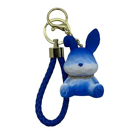 Chaveiro Coelho - Azul Escuro - 7cm - 1 unidade - Rizzo