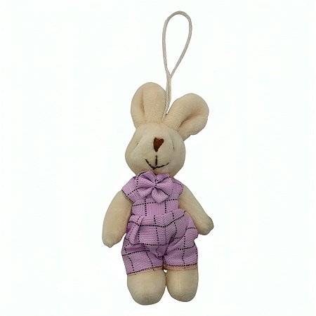Mini Coelho Decorativo para Pendurar - Lilás - 10cm - 1 unidade - Cromus - Rizzo