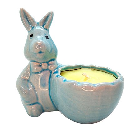 Vela Decorativa Coelho Azul - 8x8cm - 1 unidade - Rizzo