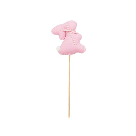 Pick Decorativo - Coelho Rosa - 1 unidade - Rizzo