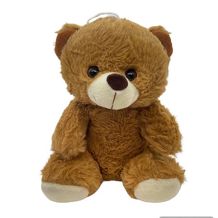 Urso de Pelúcia - Marrom - 20 cm - 1 unidade - Rizzo