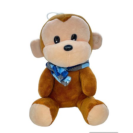 Macaco de Pelúcia com Cachecol - 20cm - 1 unidade - Rizzo