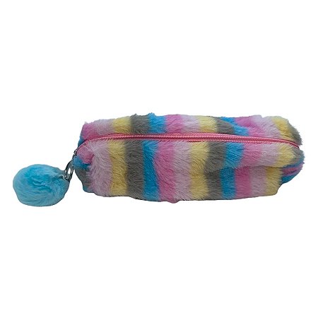 Estojo de Pelúcia - Listrado - 26x9cm - 1 unidade - Rizzo