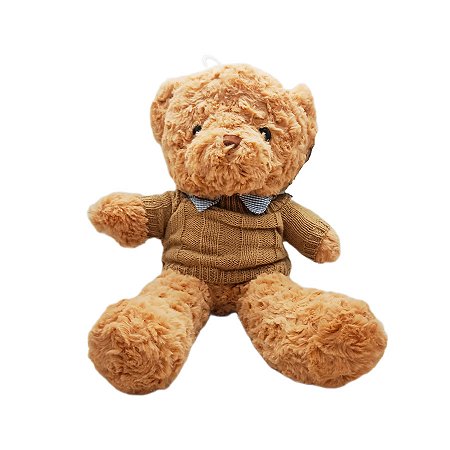 Urso de Pelúcia com Suéter Bege - 37cm - 1 unidade - Rizzo