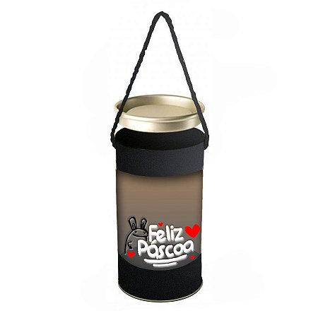 Lata para Ovos Preto c/ Visor e Alça - Flork Coelho - 1 unidade - Rizzo