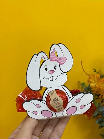 Porta Bombom Coelho Rosa 12 un - Decora Doces  Rizzo Confeitaria