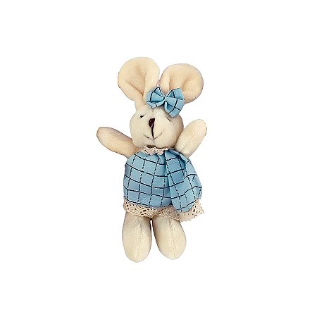 Mini Coelha Decorativo para Pendurar - Azul - 10cm - 1 unidade - Cromus - Rizzo
