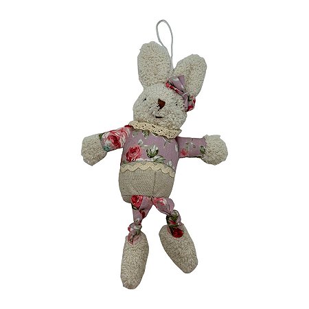 Coelha Florida para Pendurar - 20cm - 1 unidade - Rizzo