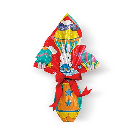 Kit para Ovo Express 32x32cm para Ovos de 150g a 200g - Coelhinho Balão Mágico - 1 unidade - Cromus - Rizzo