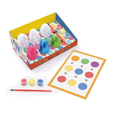 Kit para Colorir Páscoa - 3 Ovos - 1 unidade - Cromus - Rizzo