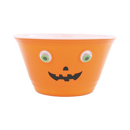 Bowl de Halloween Divertido - Laranja - 25x14cm - 1 unidade - Cromus - Rizzo