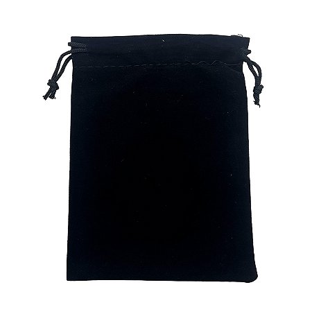 Saquinho de Veludo Premium - Preto - 14x20cm - 10 unidades - Rizzo