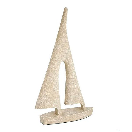 Escultura Barco Abstrato de Poliresina - 25x37x6 - 1 unidade - Rizzo