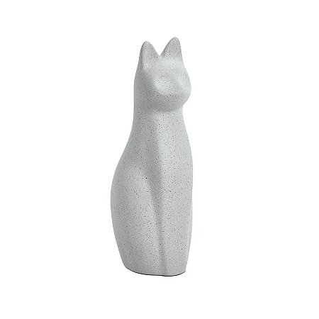 Escultura Gato de Cerâmica - 28x7x9cm - 1 unidade - Rizzo