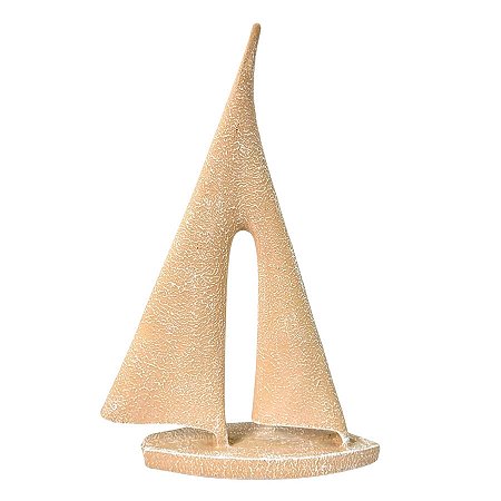 Escultura Barco Abstrato de Poliresina - 19,5x28cm - 1 unidade - Rizzo