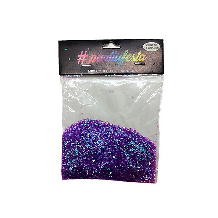 Confete Mini Bolinha Nacarado 15g - Neon Lilás - 1 unidade - Rizzo