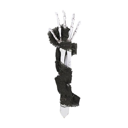 Adereço de Halloween - Mãos de Esqueleto Atadura - Verde - 43cm - 1 unidade - Cromus - Rizzo
