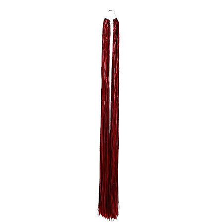 Chicote Metalizado Franja Carnaval 80cm - Vermelho - 1 unidade - Rizzo