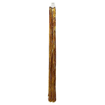 Chicote Metalizado Franja Carnaval 80cm - Dourado - 1 unidade - Rizzo