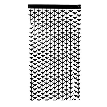 Cortina Decorativa Metalizada Morcego 1x2m - 1 unidade - Rizzo