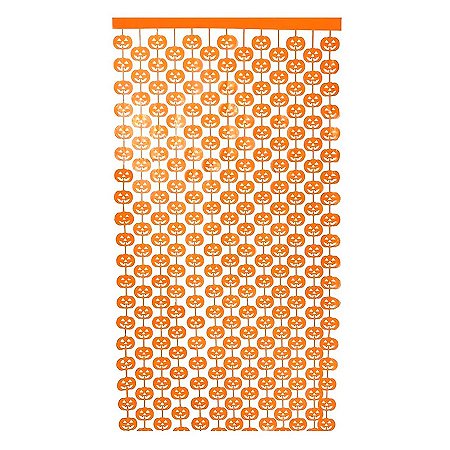 Cortina Decorativa Metalizada Abóbora 1x2m - 1 unidade - Rizzo