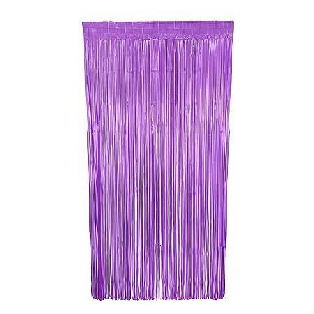 Cortina Decorativa Roxo Neon 1x2m - 1 unidade - Rizzo