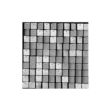 Painel Metalizado Shimmer Wall Prata com Glitter - 30x30cm - 1 unidade - Rizzo