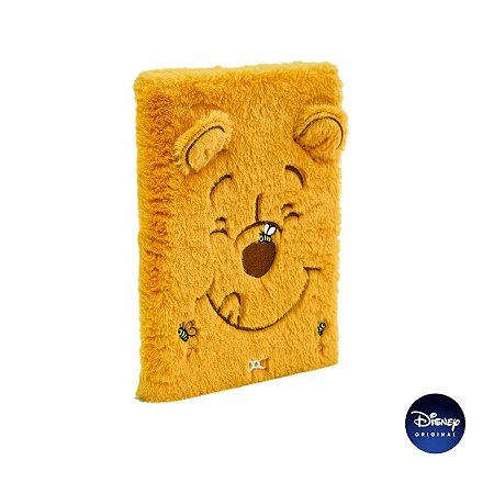 Caderno De Anotações Fluffy Pelúcia - Ursinho Pooh - Ref. 4788 - Disney Original - 1 unidade - DAC Art - Rizzo