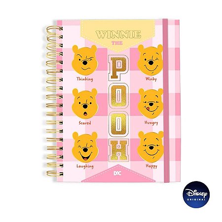 Caderno Smart Univ. Com Folhas Reposicionáveis - Ursinho Pooh - Ref. 4496 - Disney Original - 1 unidade - DAC Art - Rizz