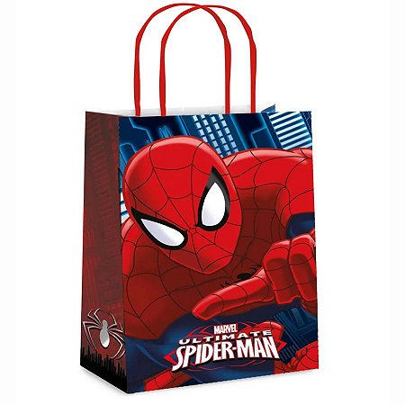 Sacola de Papel - Spider Clássico - M 26x19,5x9,5cm - 10 unidades - Cromus - Rizzo