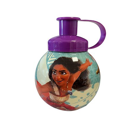 Garrafa Squeeze Bola Princesa Moana - Azul e Roxa - 250ml  - 1 unidade - Rizzo