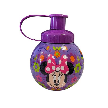 Garrafa Squeeze Bola Minnie - Roxa - 250ml  - 1 unidade - Rizzo