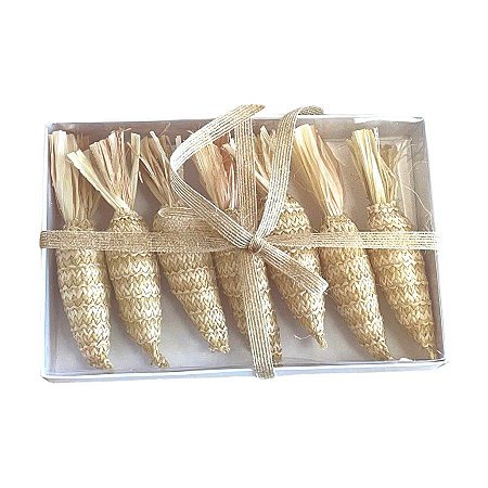 Enfeite Decorativo de Páscoa - Cenouras - 23cm - 7 unidades - Cromus - Rizzo