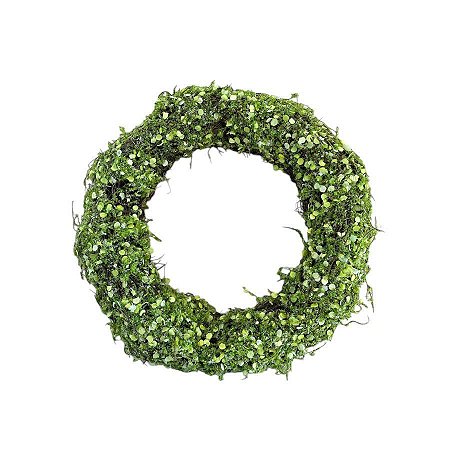 Guirlanda com Folhas Verdes Rústico - 25cm - 1 unidade - Cromus - Rizzo