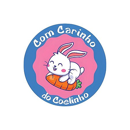 Etiqueta Adesiva - Carinho Do Coelhinho - 2,5cm - 100 unidades - Rizzo