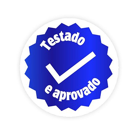 Adesivo De Carnaval "Testado e Aprovado " - Ref 2335 - Hot Samping - 4cm - 25 unidades - Stickr - Rizzo