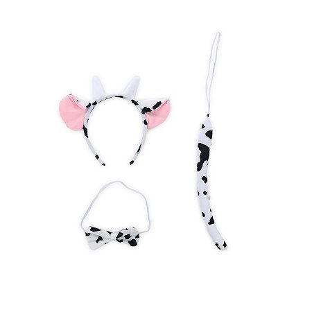 Kit Fantasia De Carnaval - Vaquinha - Preto e Branco - 1 unidade - Cromus - Rizzo