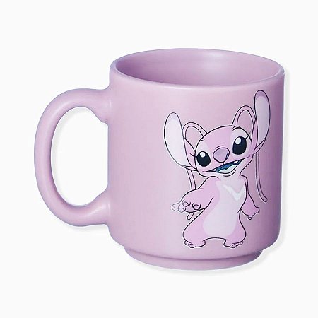 Mini Caneca de Cerâmica Tina - Stitch Angel - 100ml - 1 unidade - Disney Original  - Rizzo